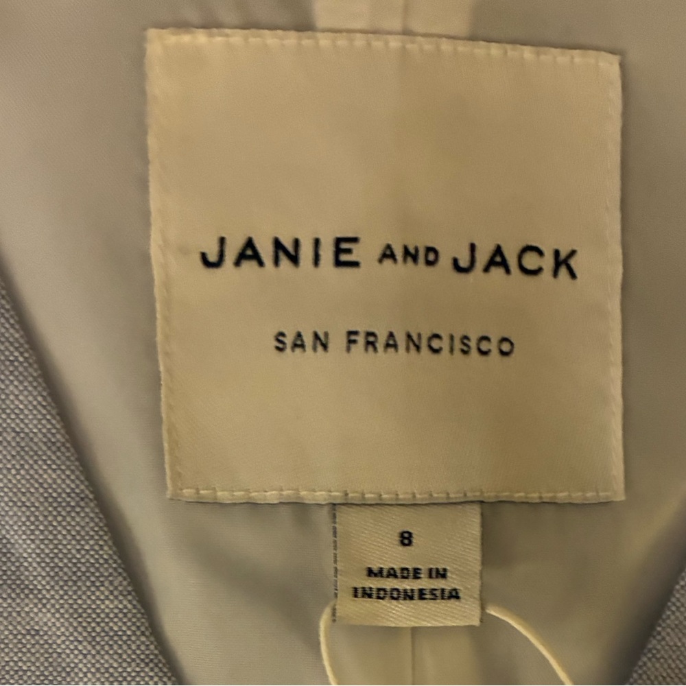 NWT- Janie and Jack Sky Oxford Suit Vest - Picture 5 of 7